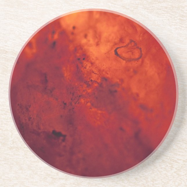 Dessous De Verre En Grès Lave chaude rouge (Devant)