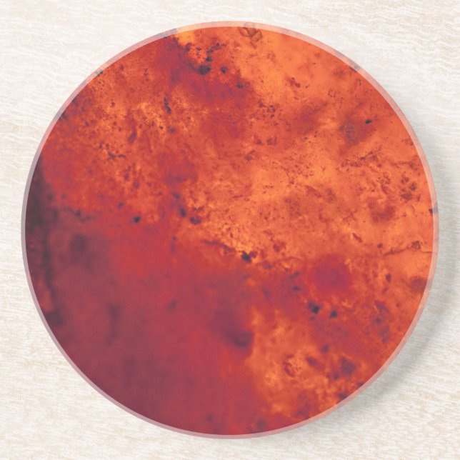 Dessous De Verre En Grès Lave chaude rouge 2 (Devant)