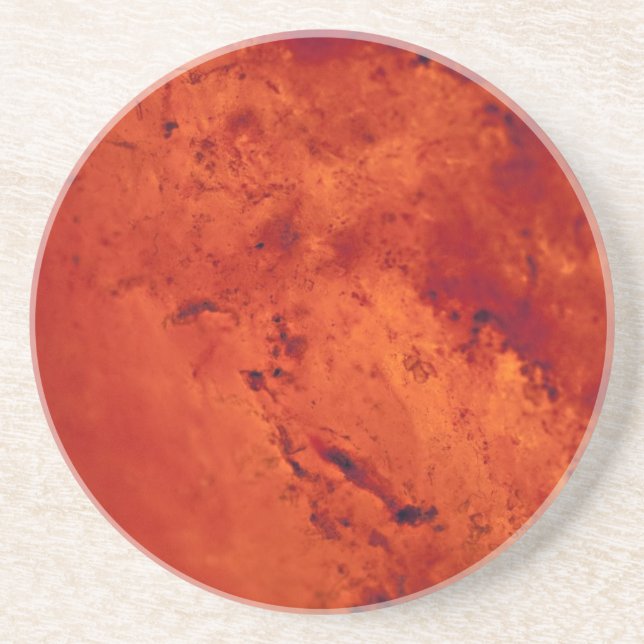 Dessous De Verre En Grès Lave chaude rouge fraîche (Devant)