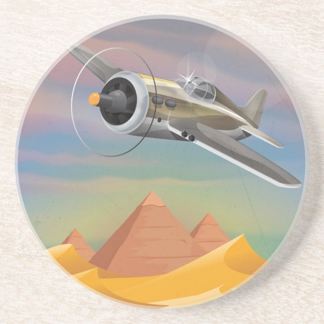 Dessous De Verre En Grès L'aventure égyptienne (Devant)