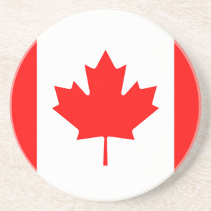 Dessous De Verre En Grès Le Canada - drapeau canadien