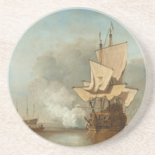 Dessous De Verre En Grès Le canon a tiré par Willem van de Velde le plus