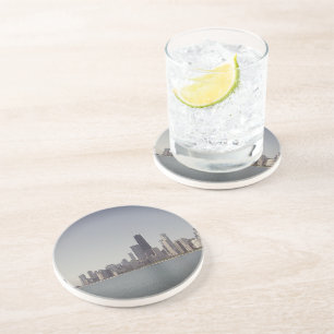 Dessous De Verre En Grès Le Chicago Skyline avec filtre San Telmo