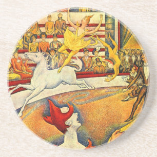 Dessous De Verre En Grès Le Cirque par Georges Seurat, Vintage Fine Art