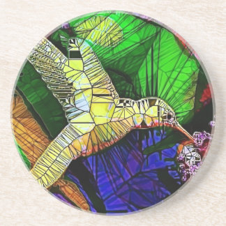 Dessous De Verre En Grès Le colibri en verre