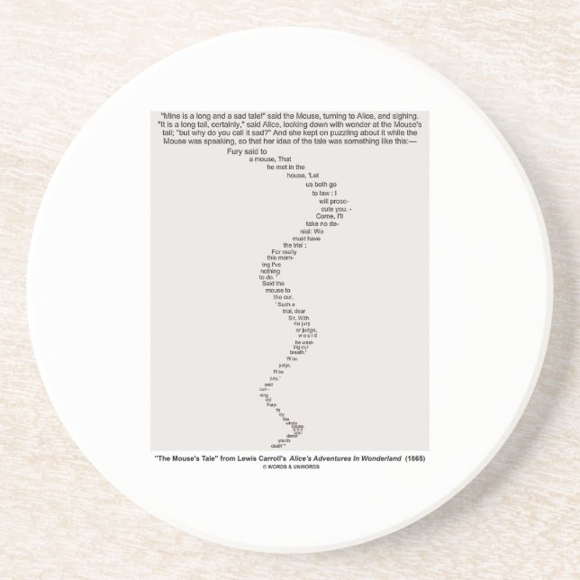 Dessous De Verre En Grès Le conte de la souris par le pays des merveilles (Devant)