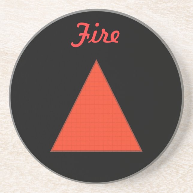 Dessous De Verre En Grès Le feu (Devant)