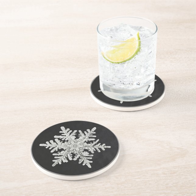 Dessous De Verre En Grès Le flocon de neige de Wilson Bentley (Côté)