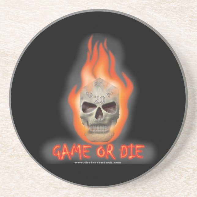 Dessous De Verre En Grès Le jeu ou meurent (Devant)
