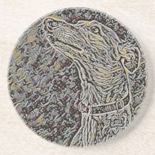 Dessous De Verre En Grès Le lévrier de Paisley