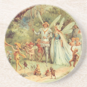 Dessous De Verre En Grès Le Mariage de Thumbelina et du Prince, Contes de F