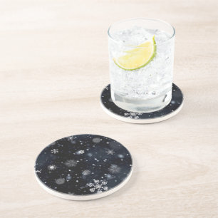 Dessous De Verre En Grès Le Noël de SlipperyJoe, hiver magique paisible à