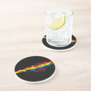 Dessous De Verre En Grès Le panache d'énergie arc-en-ciel de SlipperyJoe a