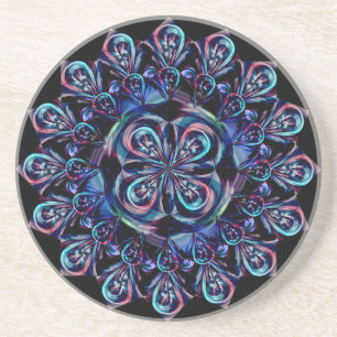 Dessous De Verre En Grès Le paon