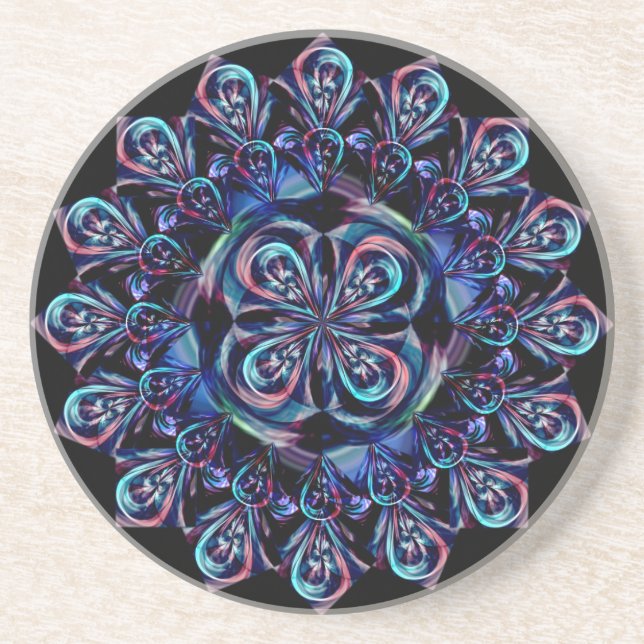 Dessous De Verre En Grès Le paon (Devant)
