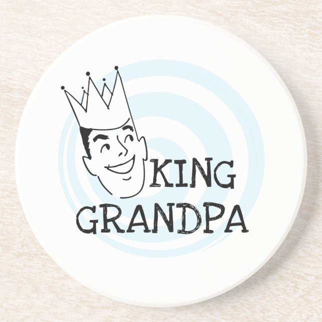 Dessous De Verre En Grès Le Roi Grandpa T-shirts et cadeaux (Devant)