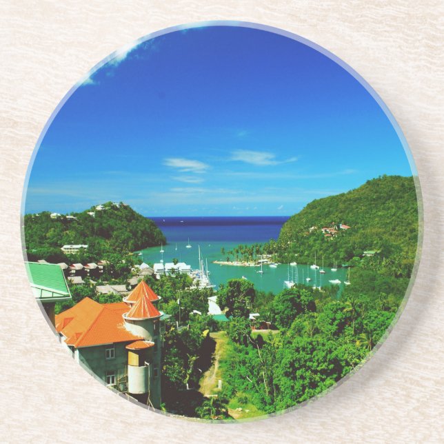 Dessous De Verre En Grès Le St Lucia (Devant)