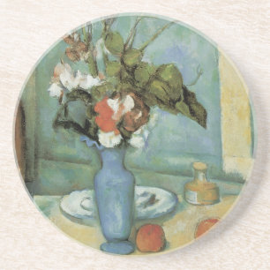 Dessous De Verre En Grès Le Vase Bleu (Fleurs et Fruits) par Paul Cezanne
