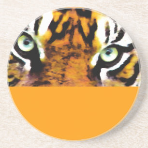DESSOUS DE VERRE EN GRÈS LE YEUX DE TIGER