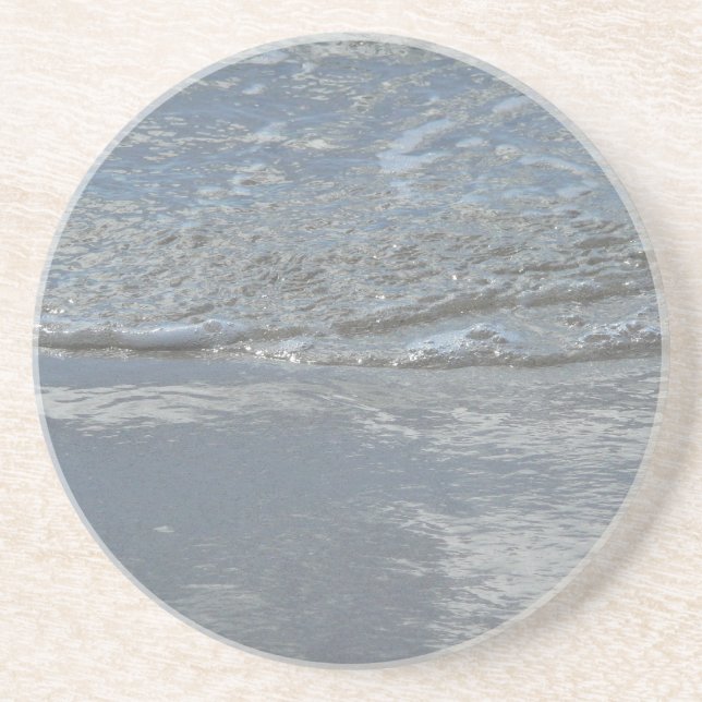 Dessous De Verre En Grès L'eau sur la plage Photographie Abstraite (Devant)