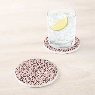 Dessous De Verre En Grès Léopard Print, Léopard Spots, Rose Léopard