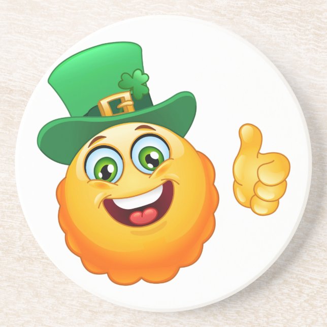 Dessous De Verre En Grès leprechaun emoji (Devant)