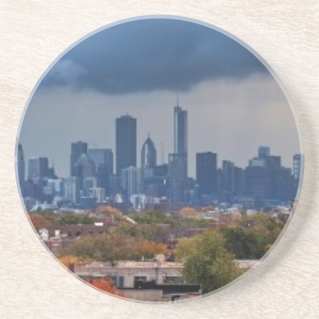 Dessous De Verre En Grès Les Etats-Unis, l'Illinois, Chicago, paysage (Devant)