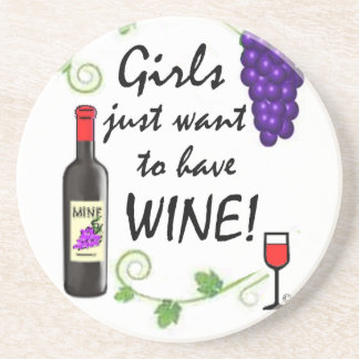 Dessous De Verre En Grès Les filles veulent juste avoir du vin !