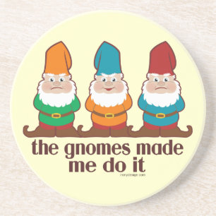 Dessous De Verre En Grès Les Gnomes M'Ont Fait Le Faire