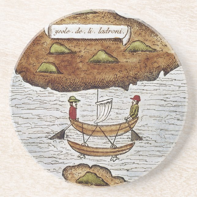 DESSOUS DE VERRE EN GRÈS LES ÎLES DE LADRONE (Devant)