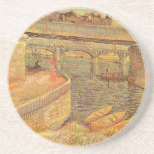Dessous De Verre En Grès Les Ponts de la Seine à Asnières de Vincent van Go