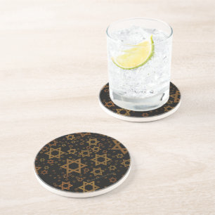 Dessous De Verre En Grès L'étoile artistique de David thème Hanukkah de Sli