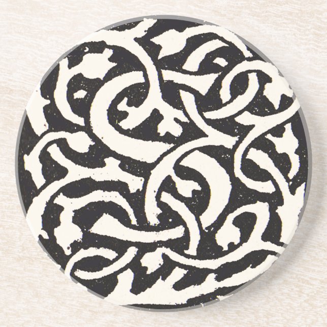 Dessous De Verre En Grès Lettre Art Nouveau Monogramme Vintage S (Devant)