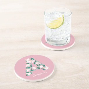 Dessous De Verre En Grès Lettre customisée une étoile