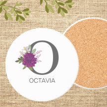 Lettre de monogramme Alphabet Floral Dahlia Bourgo