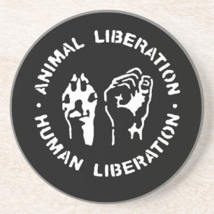Dessous De Verre En Grès Libération animale d'humain de libération