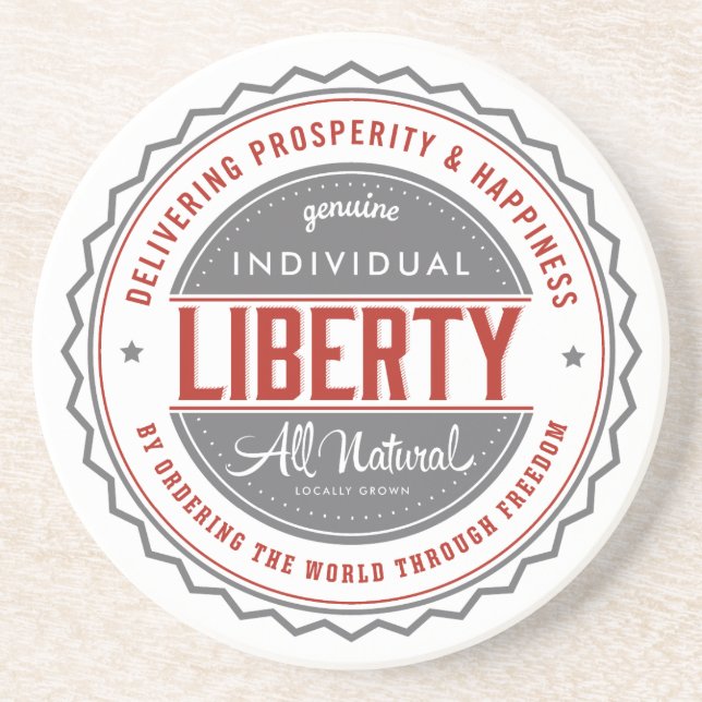 Dessous De Verre En Grès Liberté individuelle (Devant)