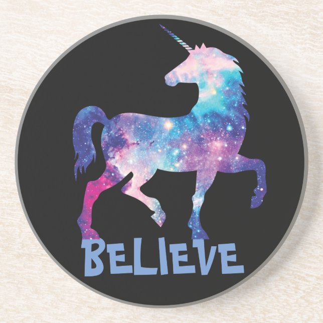 DESSOUS DE VERRE EN GRÈS LICORNE (Devant)