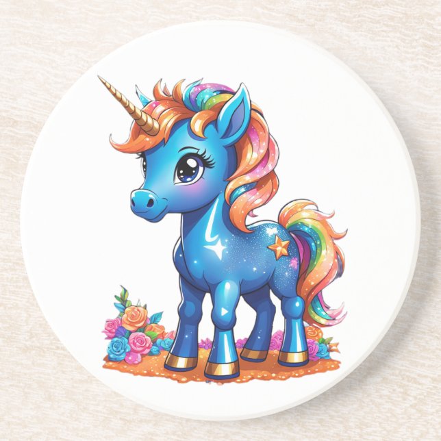 Dessous De Verre En Grès licorne de bébé (Devant)
