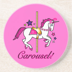 Dessous De Verre En Grès Licorne de carrousel