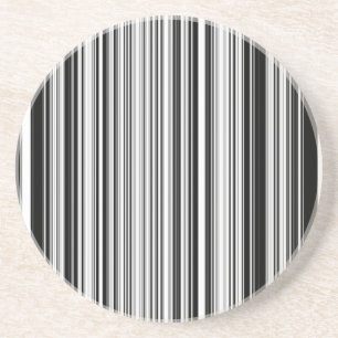 Dessous De Verre En Grès Lignes noires et blanches