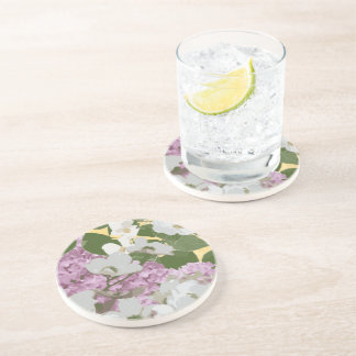 Dessous De Verre En Grès Lilacs et Dogwood