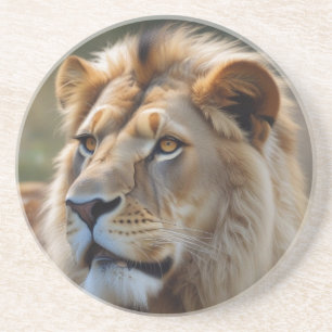 Dessous De Verre En Grès Lion