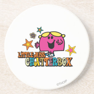 Dessous De Verre En Grès Little Miss Chatterbox & Étoiles colorées