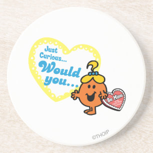 Dessous De Verre En Grès Little Miss Curious Valentine's Day Wish