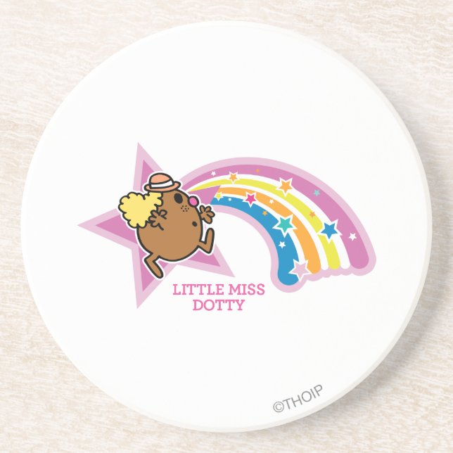 Dessous De Verre En Grès Little Miss Dotty | Chasing Rainbows (Devant)