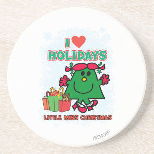 Dessous De Verre En Grès Little Miss Noël J'aime les vacances
