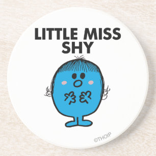 Dessous De Verre En Grès Little Miss Shy   Lettres noires