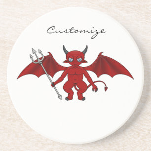 Dessous De Verre En Grès Little Red Devil Thunder_Cove