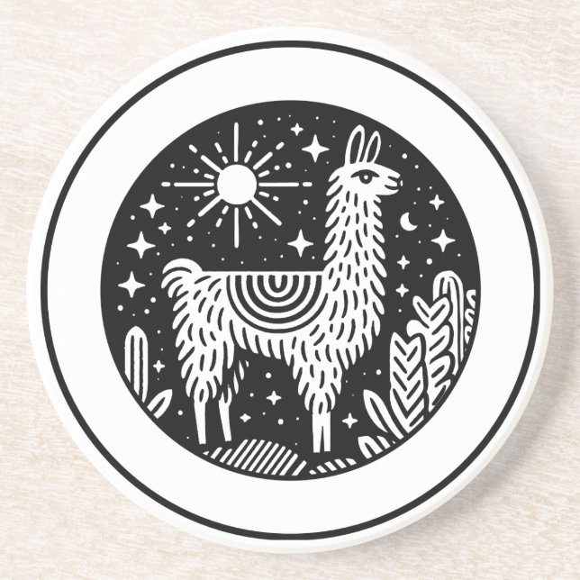 Dessous De Verre En Grès Llama (Devant)